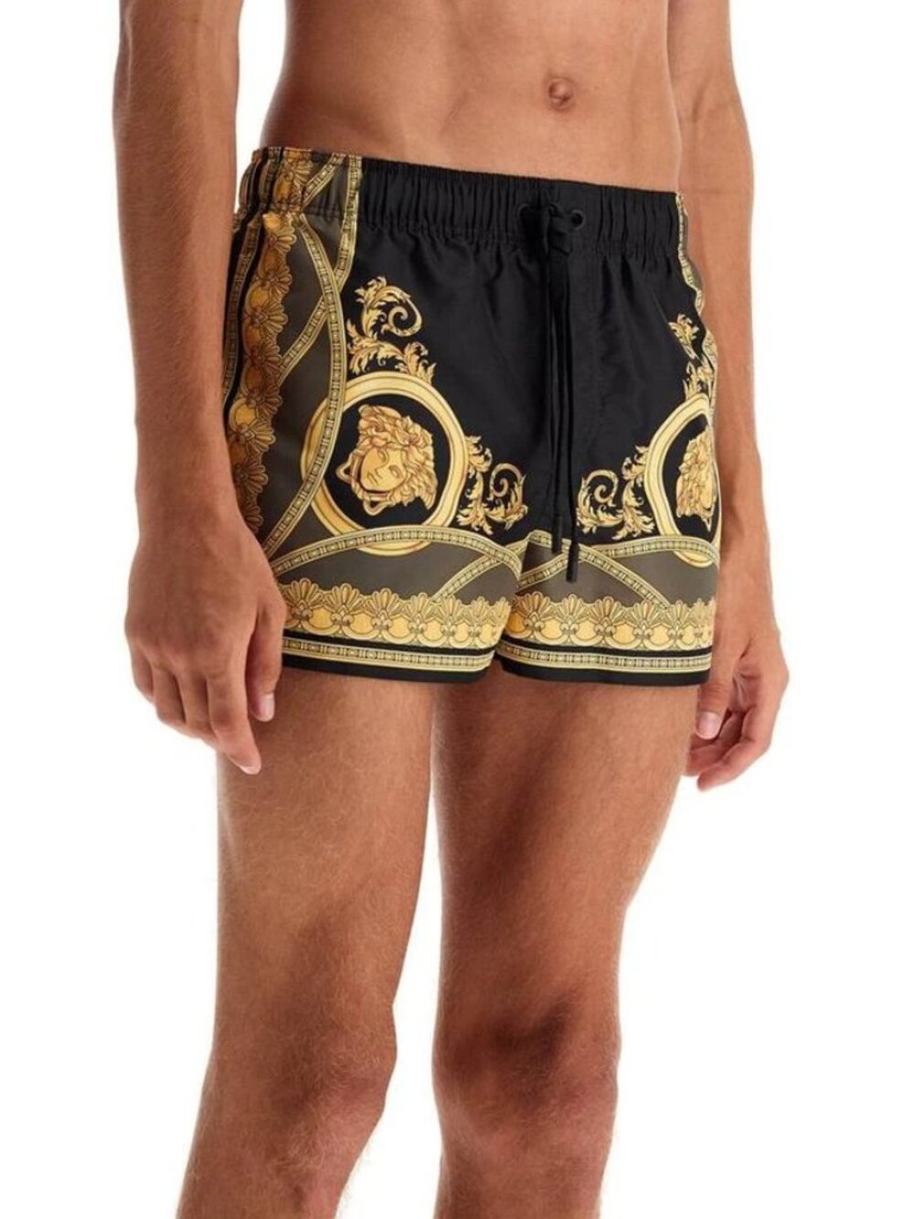 Versace Men's Gold Medusa Swimwear Long Swim Shorts Versace sz 4 US S IT 48